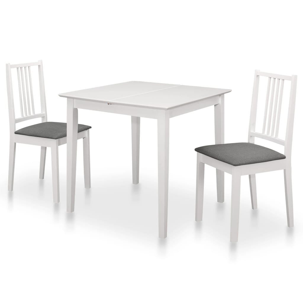 3 Piece Dining Set MDF White