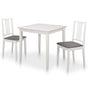 3 Piece Dining Set MDF White