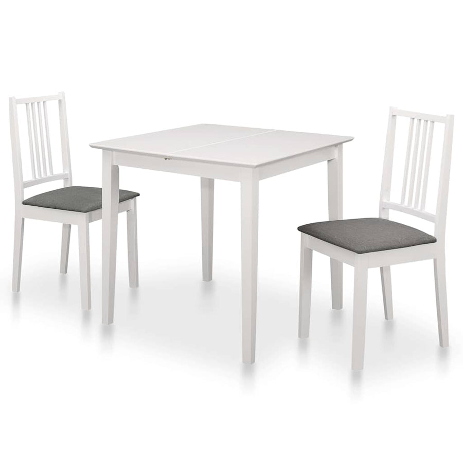 3 Piece Dining Set MDF White