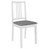 3 Piece Dining Set MDF White - Low Angle
