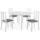 5 Piece Dining Set MDF White