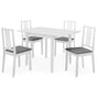 5 Piece Dining Set MDF White