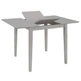 5 Piece Dining Set MDF Grey - Side View