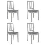 5 Piece Dining Set MDF Grey - Close-Up Angle