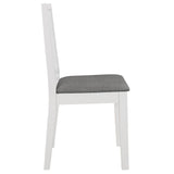 Dining Chairs with Cushions 6 pcs White Solid Wood - Top-Down View
