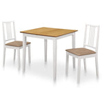 3 Piece Dining Set MDF White