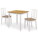 3 Piece Dining Set MDF White