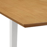3 Piece Dining Set MDF White - Rear View