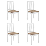 5 Piece Dining Set MDF White