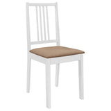 5 Piece Dining Set MDF White - Low Angle