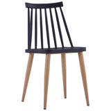 Dining Chairs 4 pcs Black Plastic