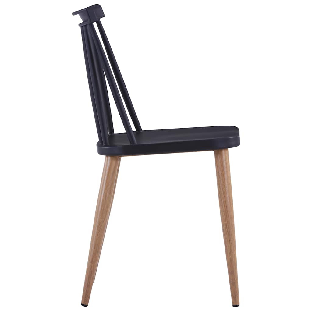 Dining Chairs 4 pcs Black Plastic