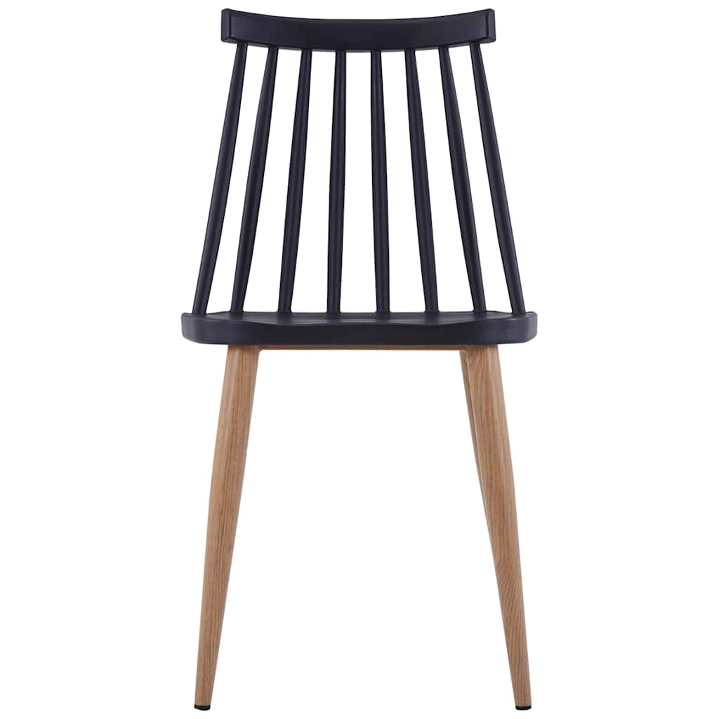 Dining Chairs 6 pcs Black Plastic