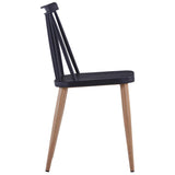 Dining Chairs 6 pcs Black Plastic
