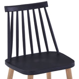 Dining Chairs 6 pcs Black Plastic