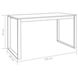 Computer Desk Black 120x60x70 cm - Close-Up Angle