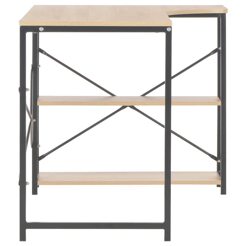 Computer Desk Black and Oak 120x72x70 cm