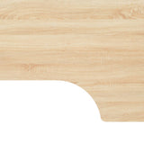 Computer Desk Black and Oak 120x72x70 cm - Close-Up Angle
