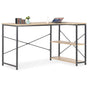 Computer Desk Black and Oak 120x72x70 cm