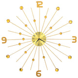 Wall Clock Metal 70 cm Golden - Front View
