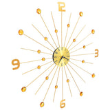 Wall Clock Metal 70 cm Golden - Side View