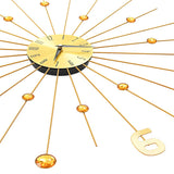 Wall Clock Metal 70 cm Golden