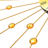 Wall Clock Metal 70 cm Golden - Rear View