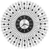 Wall Clock Metal 43 cm Black - Front View