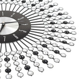 Wall Clock Metal 43 cm Black - 45-Degree Angle