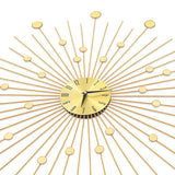 Wall Clock Metal 70 cm Golden - Top-Down View