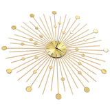 Wall Clock Metal 70 cm Golden - Rear View