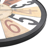 Wall Clock Metal 60 cm Multicolour - Top-Down View