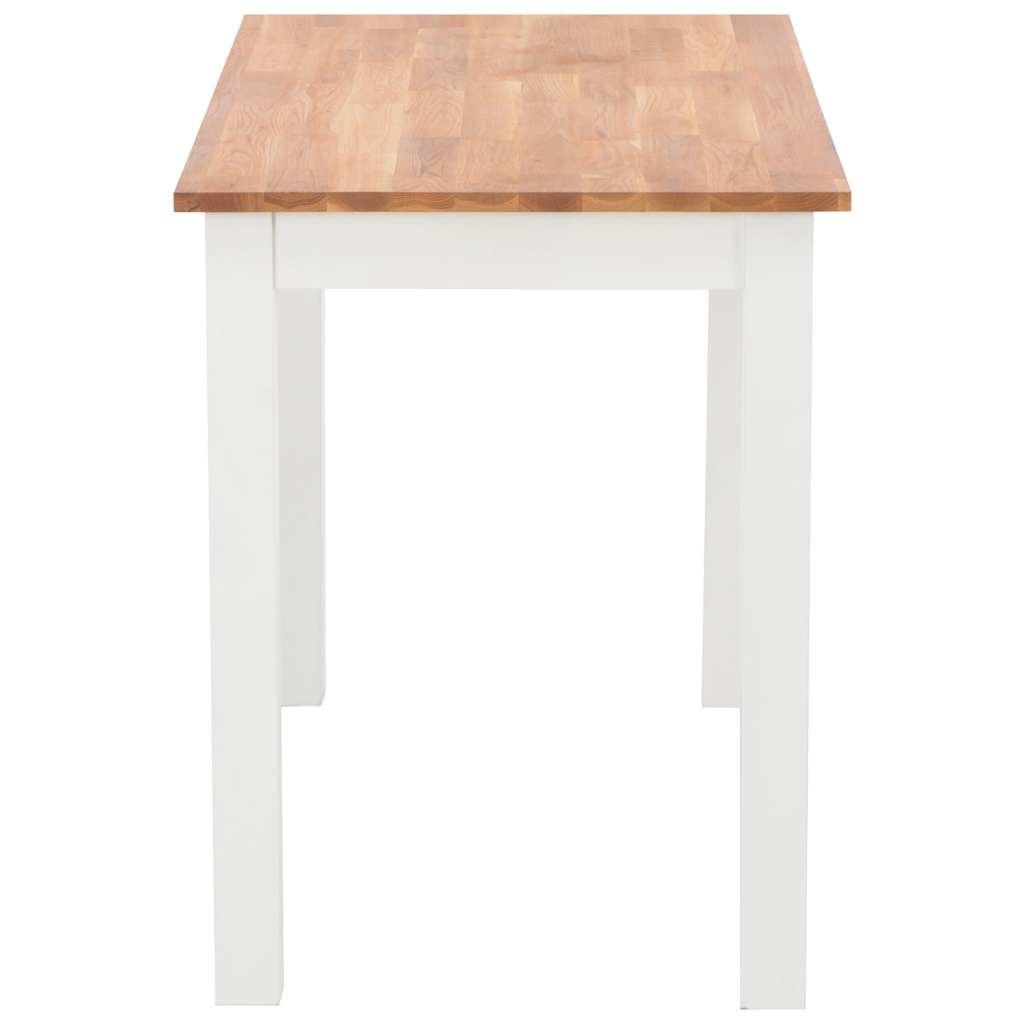 5 Piece Dining Set Solid Oak Wood