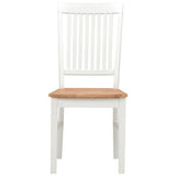 5 Piece Dining Set Solid Oak Wood - Side View