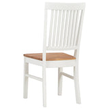 5 Piece Dining Set Solid Oak Wood - Rear View