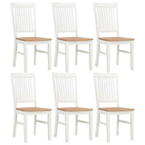 7 Piece Dining Set Solid Oak Wood