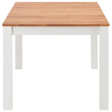 7 Piece Dining Set Solid Oak Wood