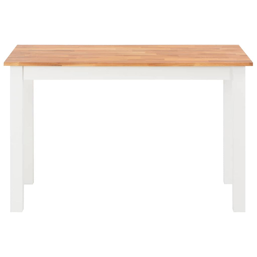 5 Piece Dining Set Solid Oak Wood