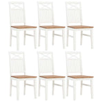7 Piece Dining Set Solid Oak Wood