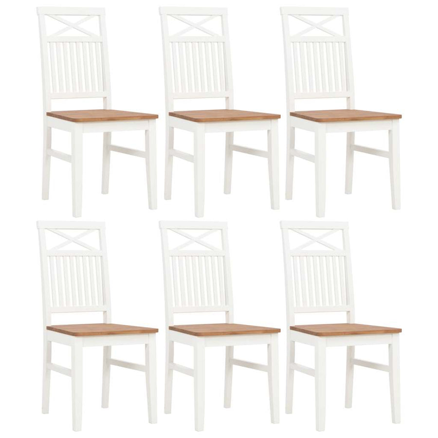 7 Piece Dining Set Solid Oak Wood