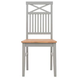 5 Piece Dining Set Solid Oak Wood