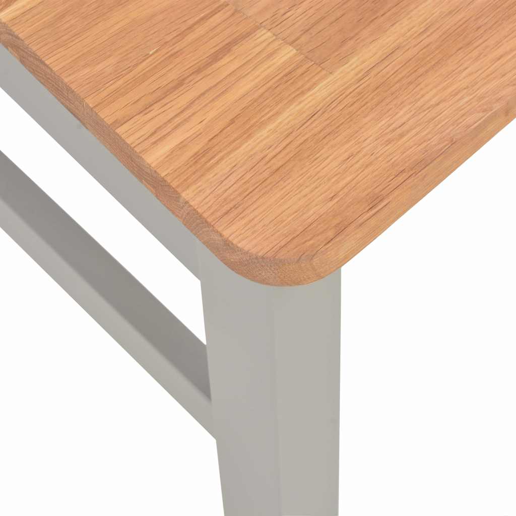 5 Piece Dining Set Solid Oak Wood