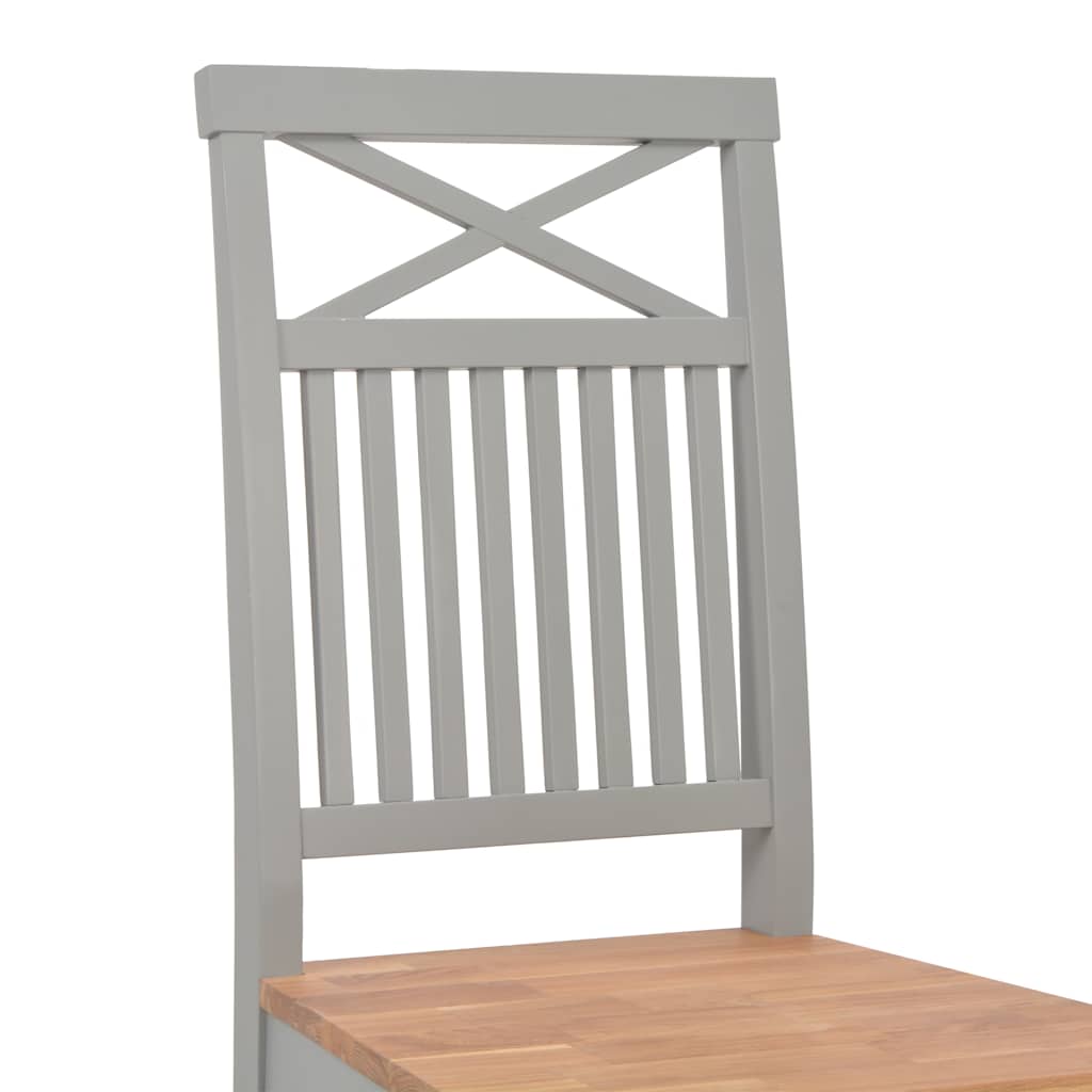 5 Piece Dining Set Solid Oak Wood