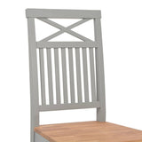7 Piece Dining Set Solid Oak Wood - Low Angle