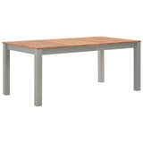 7 Piece Dining Set Solid Oak Wood