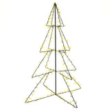 Christmas Cone Tree 240 LEDs Indoor and Outdoor 115x150 cm - Front View