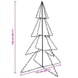Christmas Cone Tree 240 LEDs Indoor and Outdoor 115x150 cm - Top-Down View