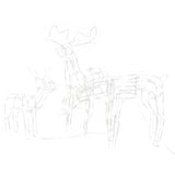 3 Piece Christmas Light Display Reindeers 229 LEDs