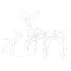 3 Piece Christmas Light Display Reindeers 229 LEDs