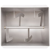 Manual Meat Mixer with Lid Silver Stainless Steel - Rear View